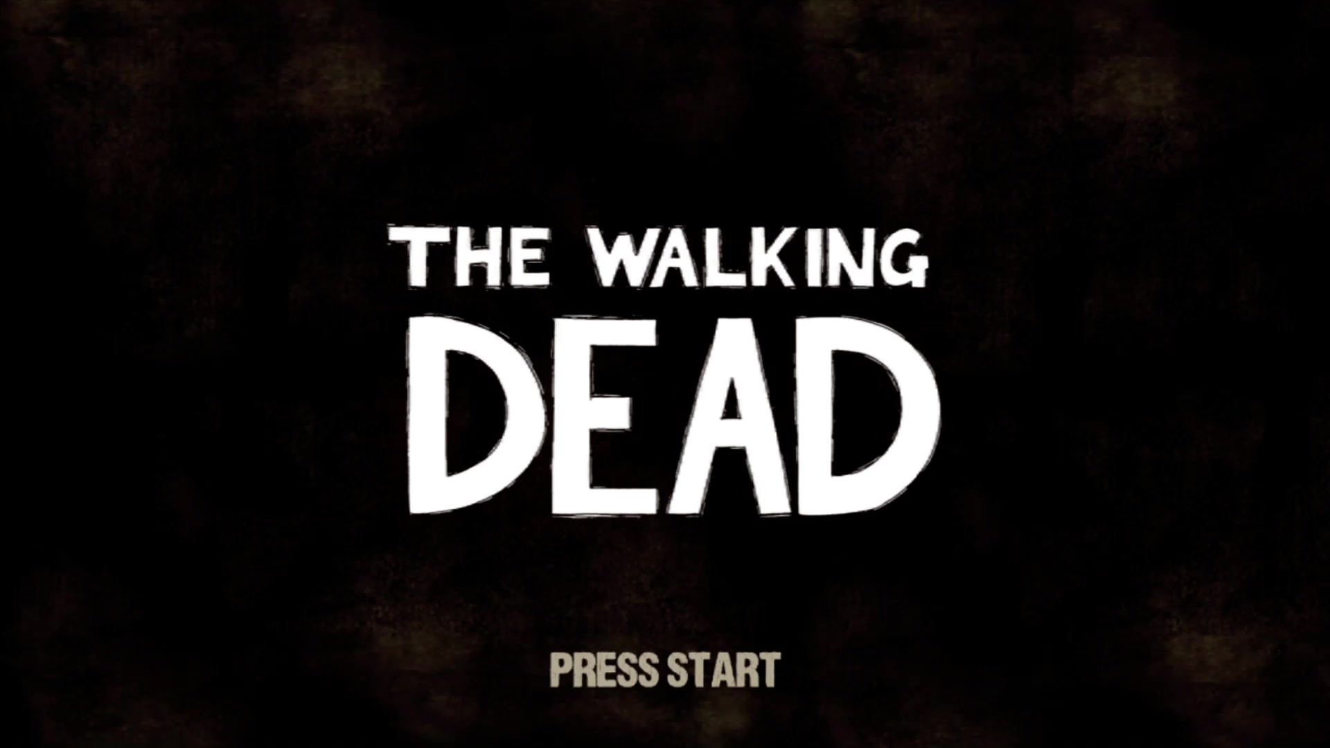 Walking Dead title screen for Xbox 360